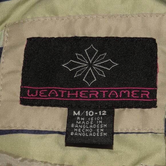 Weather Tamer Lightweight Button Front Hooded Girls Jacket - Picture 5 of 7